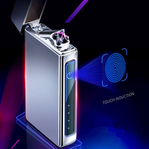 New Double Plasma Arc Lighter Windproof Electronic USB Recharge Cigarette Smoking Electric Lighter-Homeoption Store