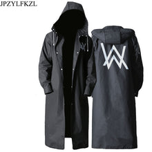 Load image into Gallery viewer, JPZYLFKZL Stylish EVA Black Adult Raincoat Alan Walker Pattern Outdoor Men's Long Style Hiking Poncho Environmental rain coat-Homeoption Store