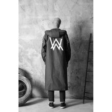 Load image into Gallery viewer, JPZYLFKZL Stylish EVA Black Adult Raincoat Alan Walker Pattern Outdoor Men's Long Style Hiking Poncho Environmental rain coat-Homeoption Store