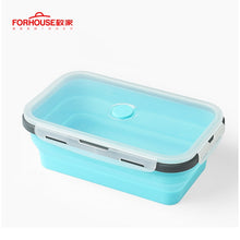 Load image into Gallery viewer, Silicone Collapsible Lunch Box Food Storage Container Bento BPA Free Microwavable Portable Picnic Camping Rectangle Outdoor Box-Homeoption Store