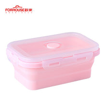 Load image into Gallery viewer, Silicone Collapsible Lunch Box Food Storage Container Bento BPA Free Microwavable Portable Picnic Camping Rectangle Outdoor Box-Homeoption Store