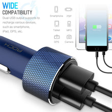 Load image into Gallery viewer, ROCK Mini Dual USB Car Charger LED Display-Phones &amp; Accessories-Homeoption Store